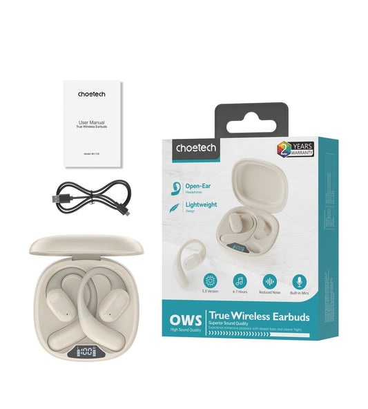 choetech-bh-t25-ows-painless-new-concept-bluetooth-earbuds-v5-3-tws-white at www.mallsonline.com.au