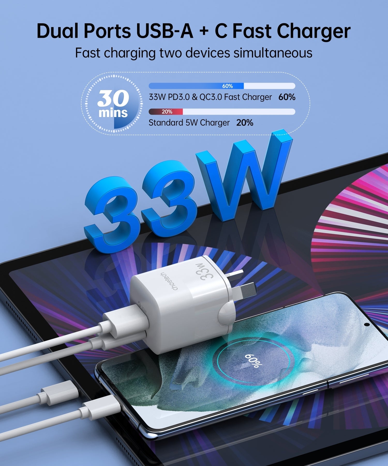 choetech-pd5006-33w-dual-port-wall-charger at www.mallsonline.com.au