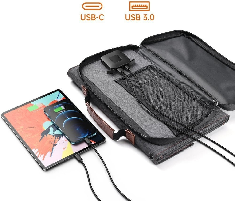 Choetech SC006 Solar Panel Portable Charger 40W 18V USB C Solar Panels Charger with USB C PD 30W