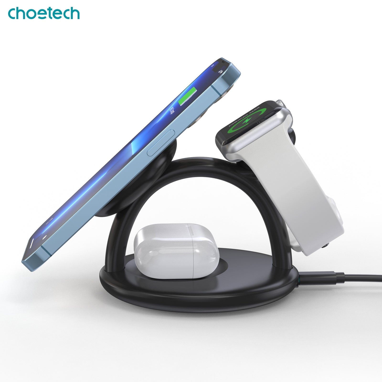 choetech-t587-f-3-in-1-magnetic-wireless-charger-station-for-iphone-12-13-14-airpods-pro-iwatch at www.mallsonline.com.au