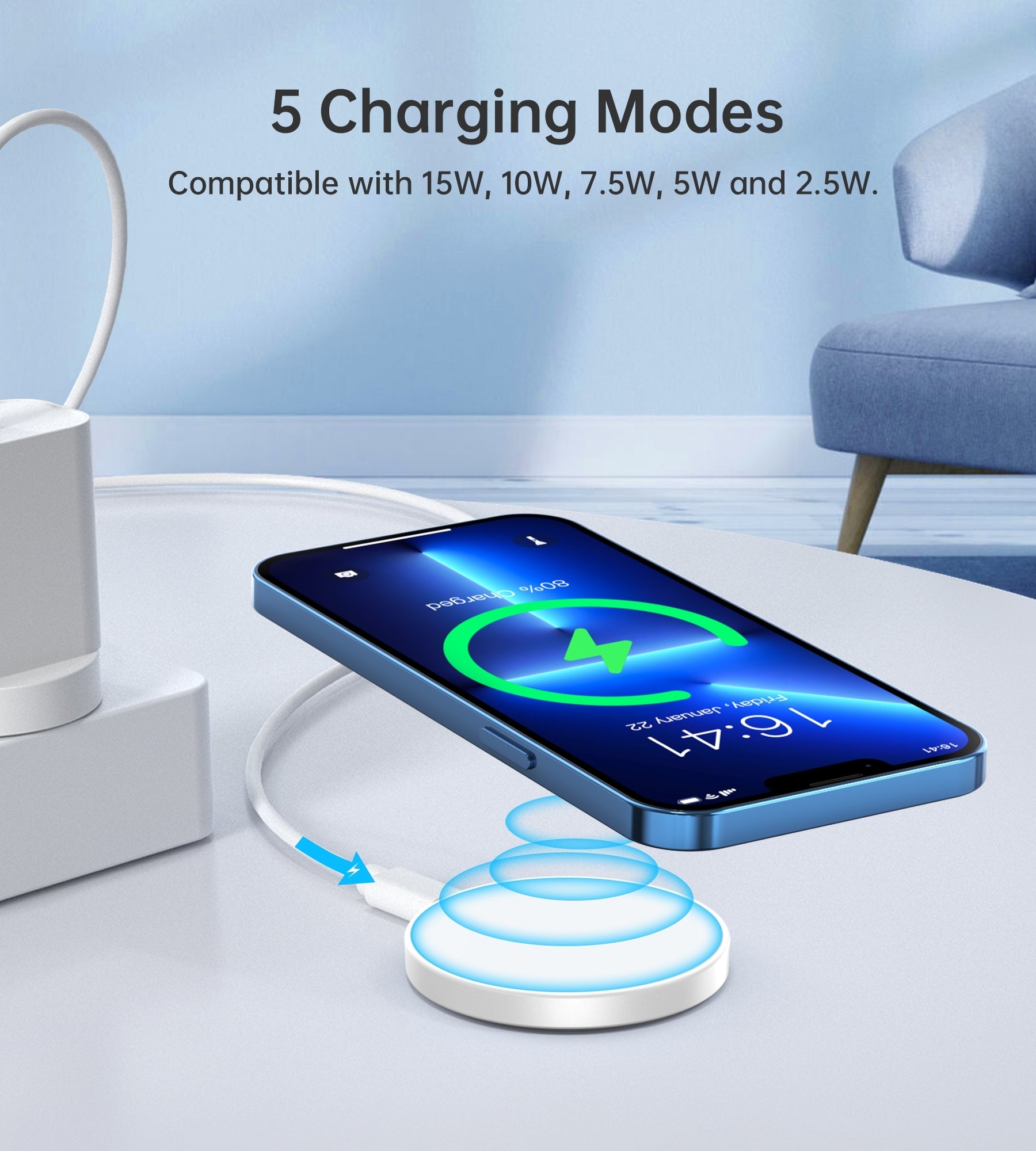 choetech-t603-f-ring-holder-and-magnetic-15w-wireless-charger-for-phone-airpod-iwatch at www.mallsonline.com.au