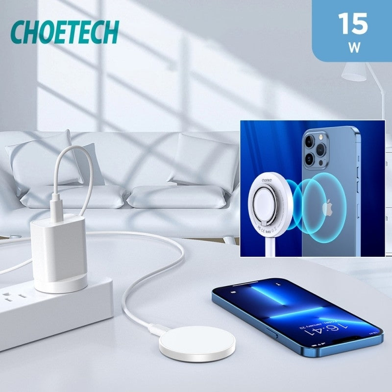 choetech-t603-f-ring-holder-and-magnetic-15w-wireless-charger-for-phone-airpod-iwatch at www.mallsonline.com.au