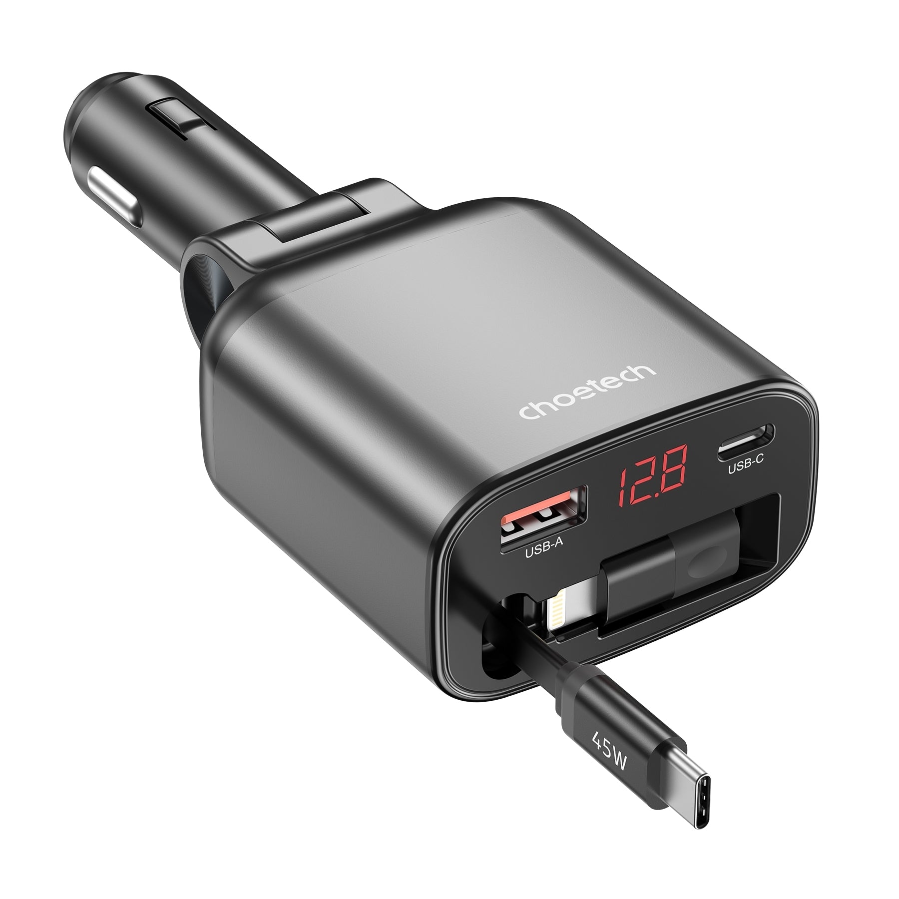 choetech-tc0033-105w-usb-c-usb-a-fast-car-charger-with-stretchable-usb-c-lightning-cables www.mallsonline.com.au