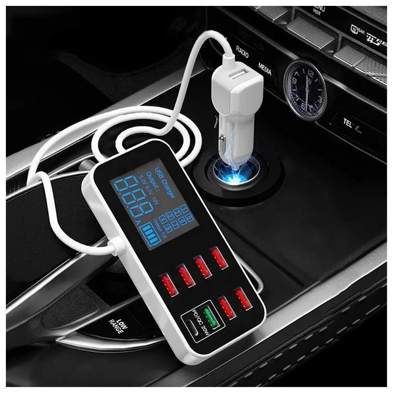 8-port-pd-qc3-0-car-charger-with-led-display www.mallsonline.com.au