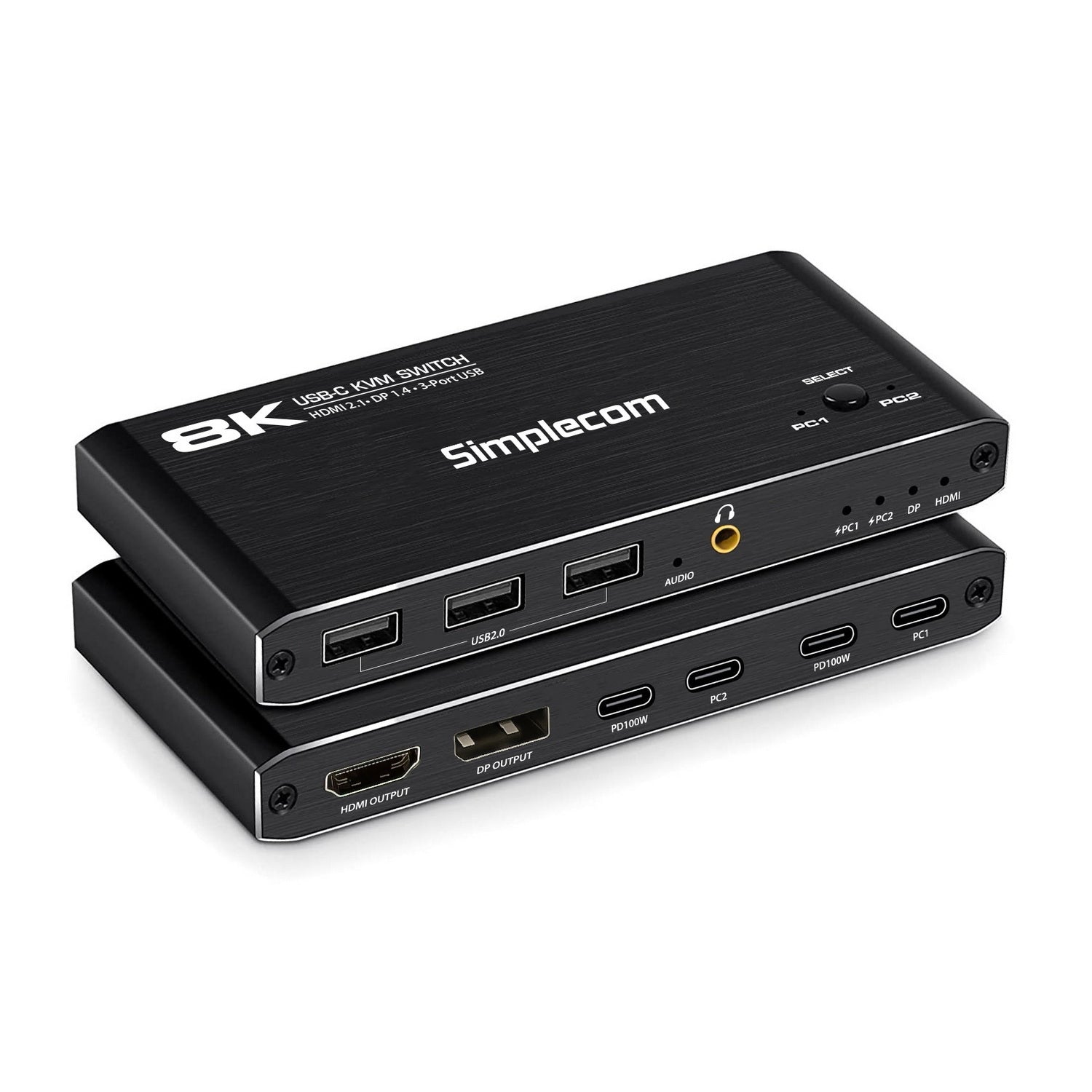 simplecom-km470-2-port-usb-c-kvm-switch-8k-docking-station-hdmi-2-1-dp-for-laptop-tablet at www.mallsonline.com.au