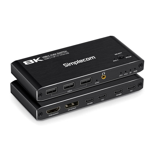 simplecom-km470-2-port-usb-c-kvm-switch-8k-docking-station-hdmi-2-1-dp-for-laptop-tablet at www.mallsonline.com.au