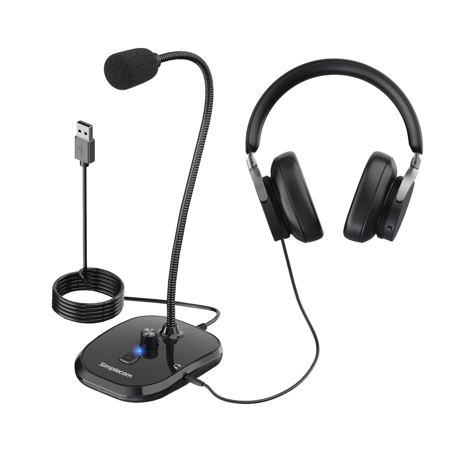 simplecom-um360-plug-and-play-usb-desktop-microphone-with-headphone-jack at www.mallsonline.com.au