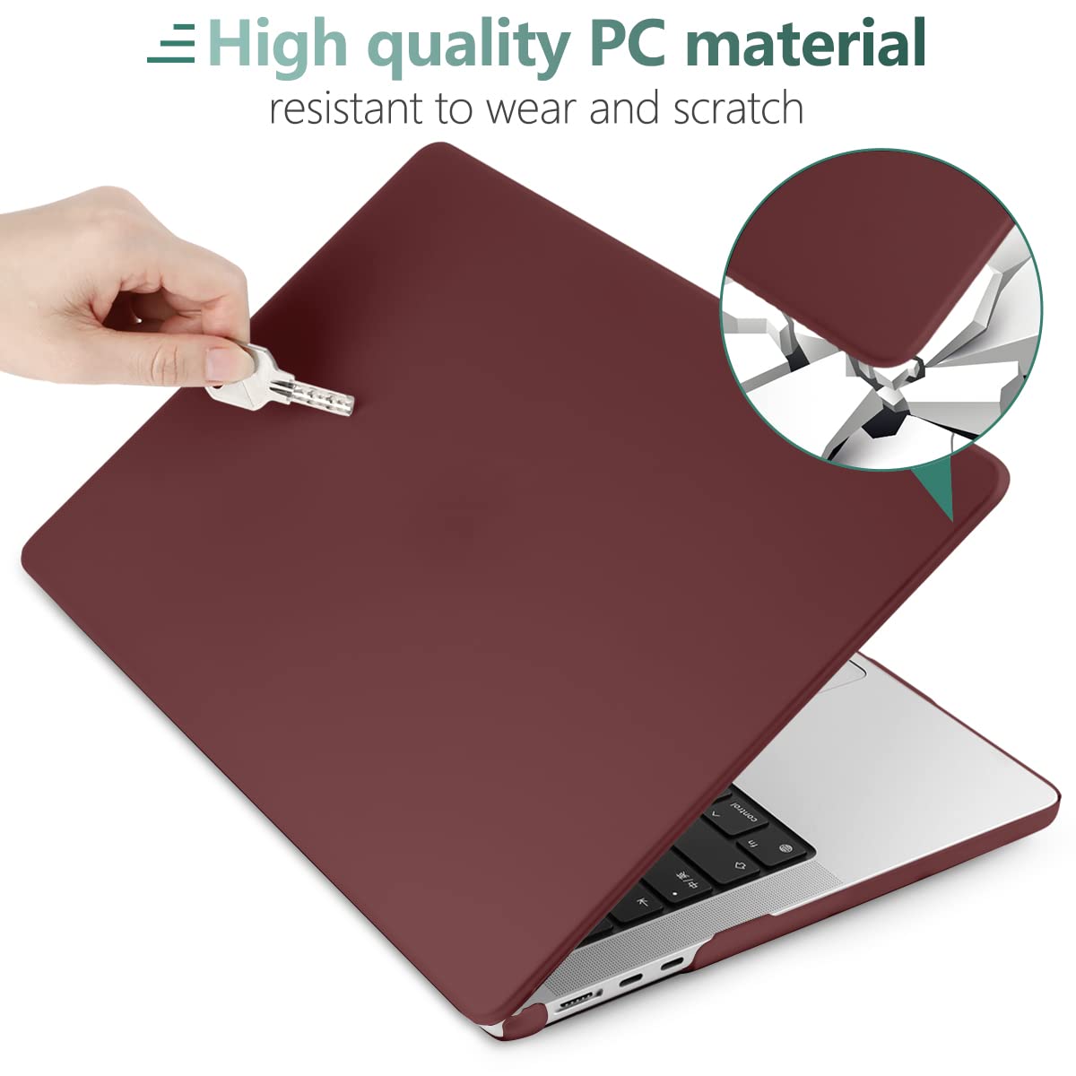 15-inch-air-2023-macbook-air-matte-case-a2941-m2-chip-hard-shell-case-keyboard-cover-wine-red www.mallsonline.com.au
