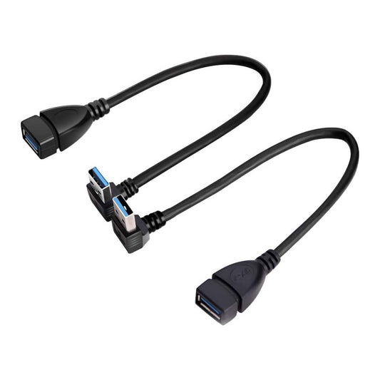 2pcs-20cm-superspeed-usb-3-0-male-to-female-extension-data-cable-up-and-down-angle at www.mallsonline.com.au