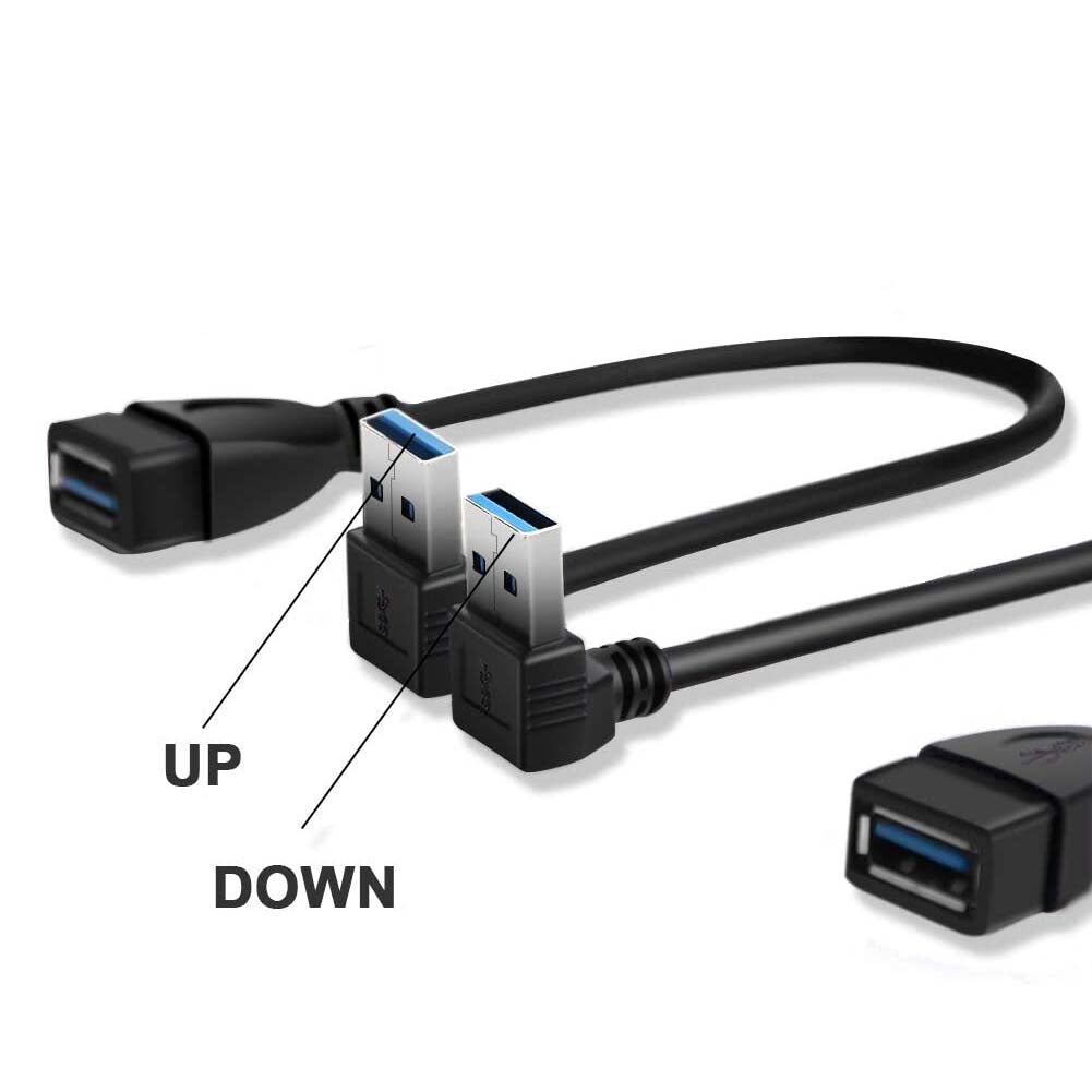 2pcs-20cm-superspeed-usb-3-0-male-to-female-extension-data-cable-up-and-down-angle at www.mallsonline.com.au