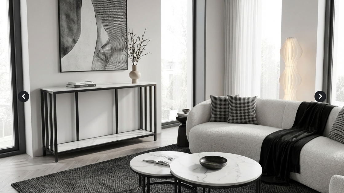 Interior Ave - Bronte Dual Layer Marble Stone Console