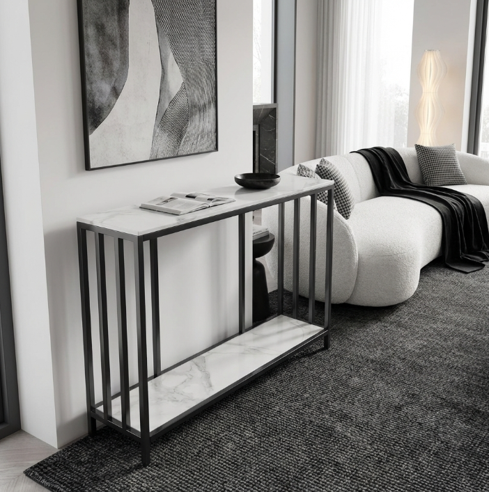 Interior Ave - Bronte Dual Layer Marble Stone Console