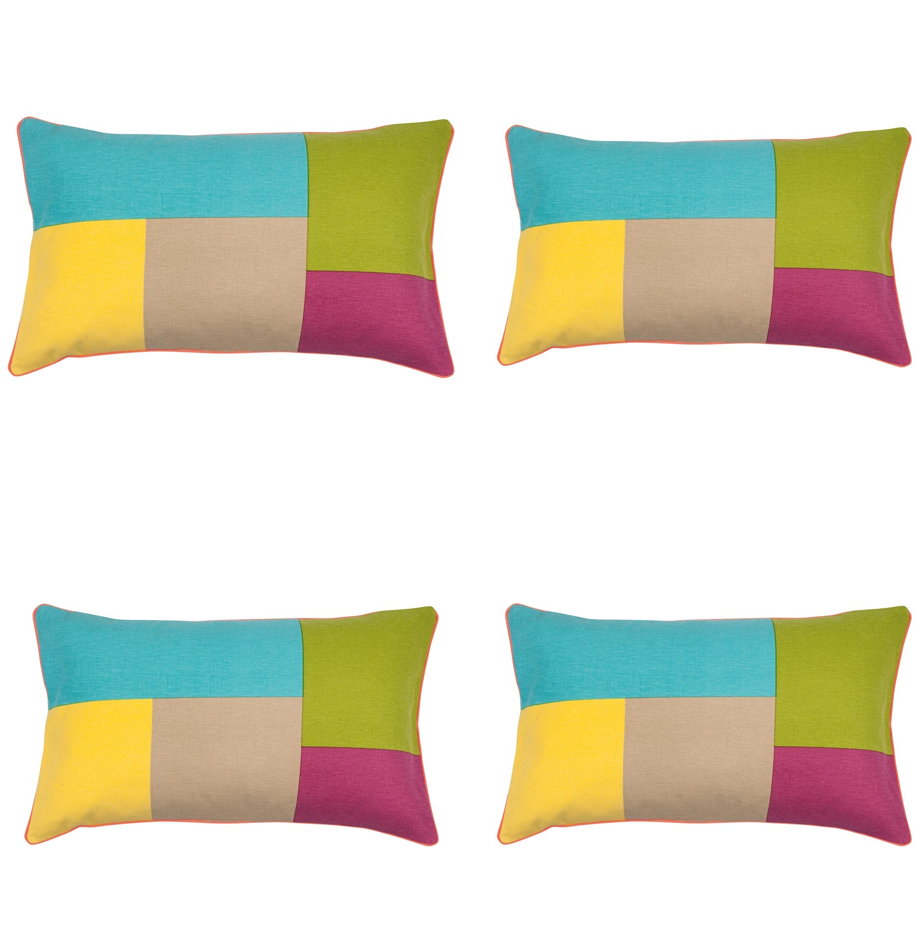 pack-of-4-geo-turquoise-block-design-30x50cm-cushion-cover at www.mallsonline.com.au