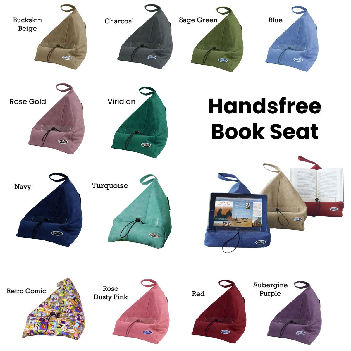 The Book Seat Handsfree Book Seat Navy