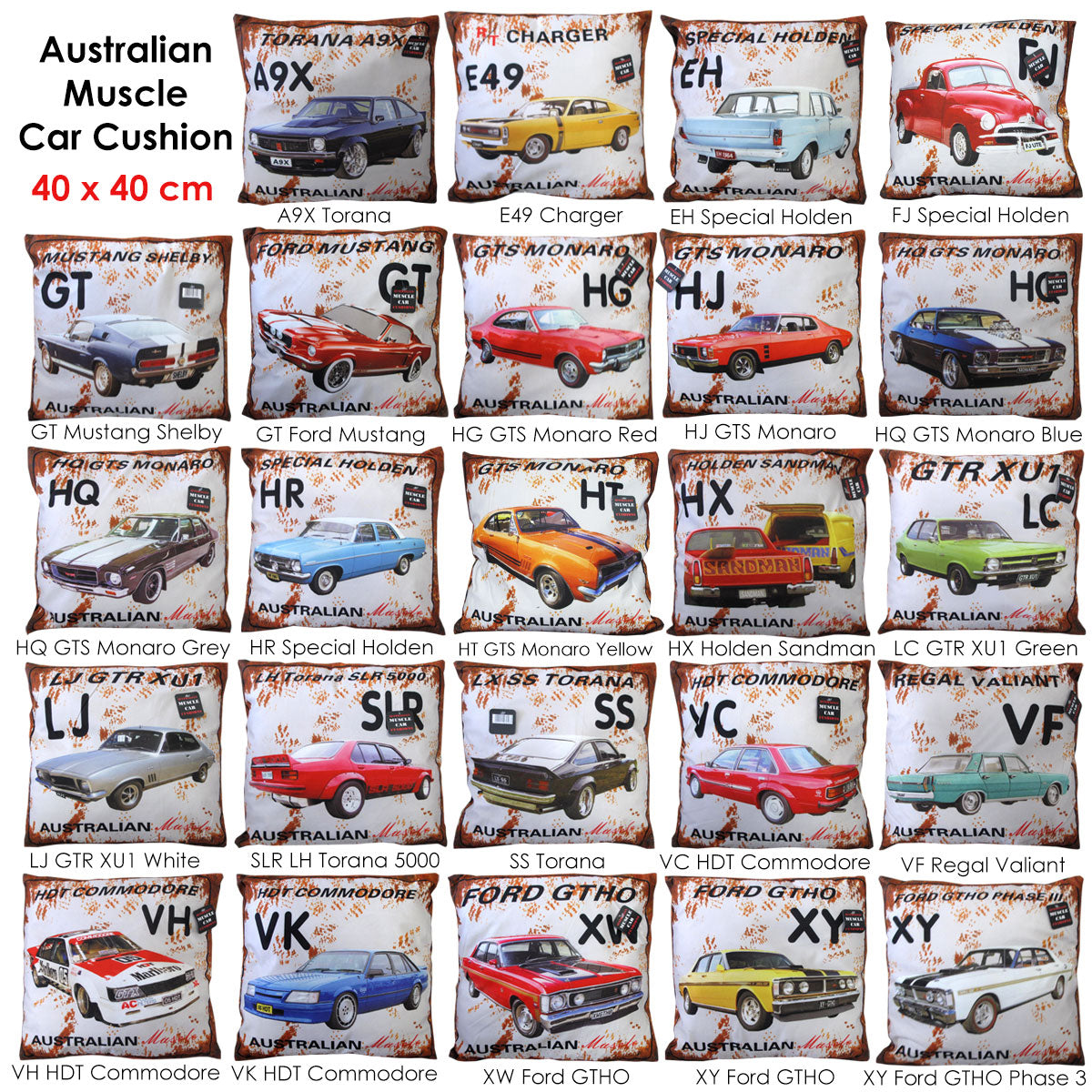 australian-muscle-car-cushion-a9x-torana-blue at www.mallsonline.com.au