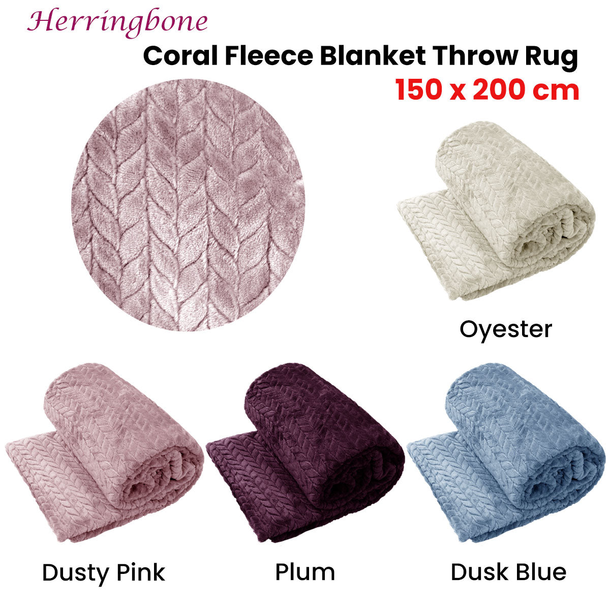 herringbone-coral-fleece-blanket-throw-rug-150x200-cm-dusty-pink