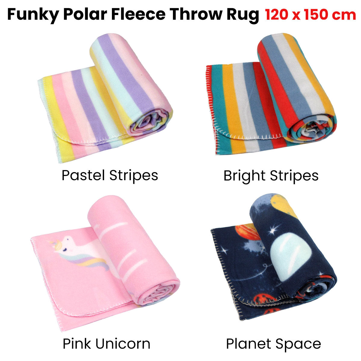 funky-cute-polar-fleece-throw-rug-bright-stripes