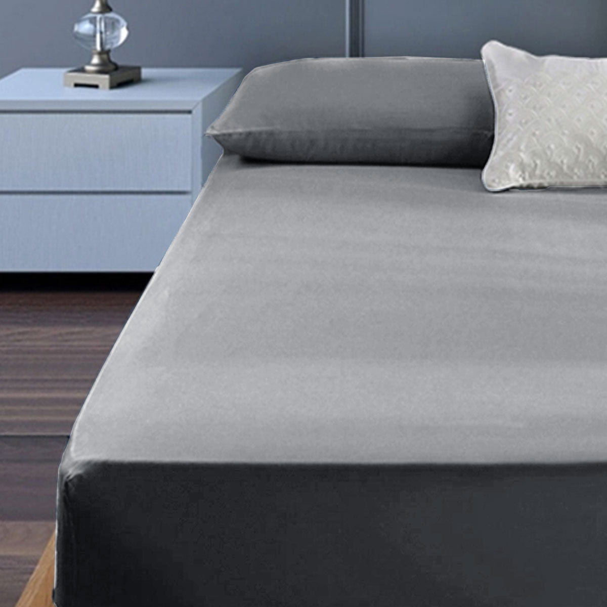 400tc-cotton-percale-king-single-combo-set-50cm-wall-grey at www.mallsonline.com.au