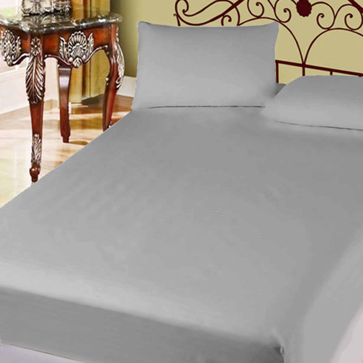 400tc-cotton-percale-super-queen-combo-set-50cm-wall-grey at www.mallsonline.com.au