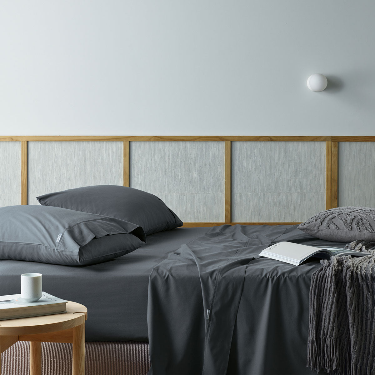 bianca-natural-sleep-recycled-cotton-and-bamboo-sheet-set-charcoal-king at www.mallsonline.com.au