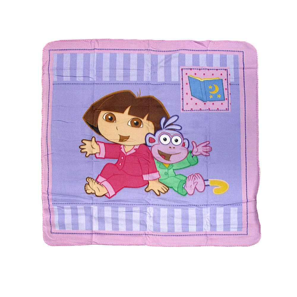 caprice-polar-fleece-throw-rug-dora-explorer-with-monkey-100-x-100-cm