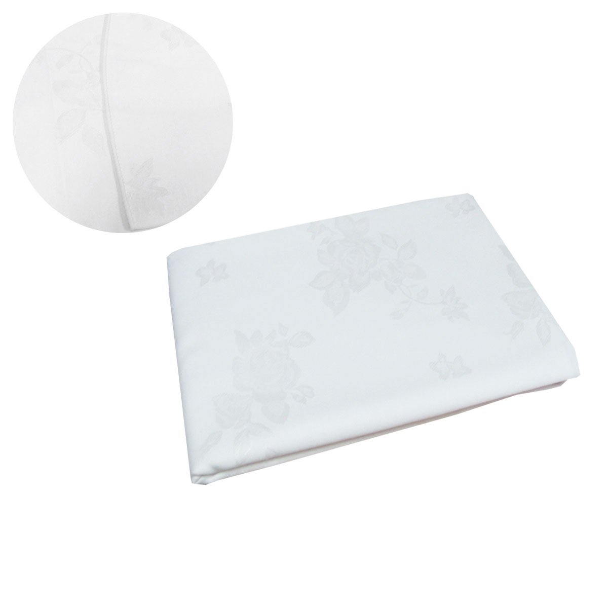 damask-jacquard-polyester-tablecloth-180cm-round-rosie-white www.mallsonline.com.au