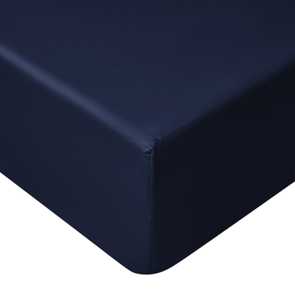 Accessorize Navy Bamboo Cotton Mega Fitted Sheet 50cm Wall Super King