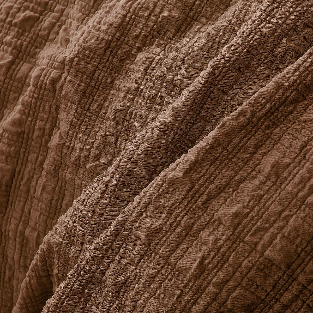 Accessorize Augusta Terracotta Crinkled Look Quilt Cover Set King