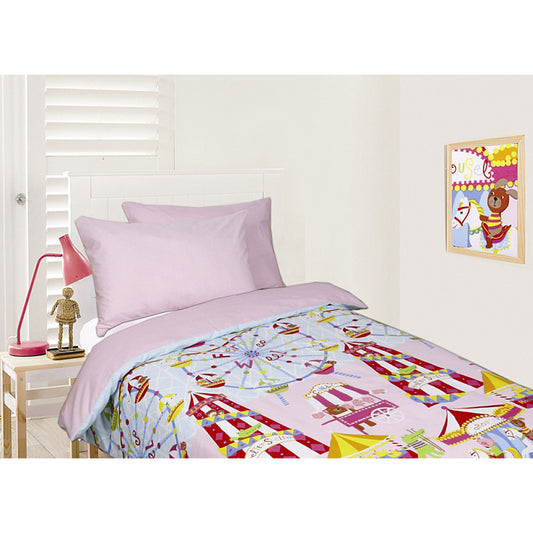 happy-kids-glow-in-the-dark-quilt-cover-set-funfair-pink-single www.mallsonline.com.au