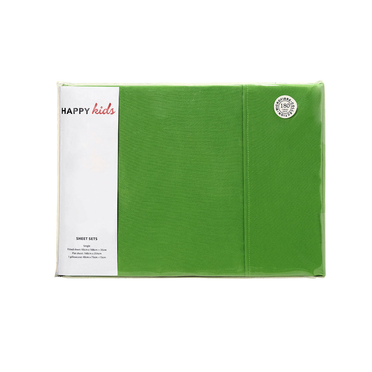 happy-kids-green-plain-dyed-microfibre-sheet-set-king-single www.mallsonline.com.au