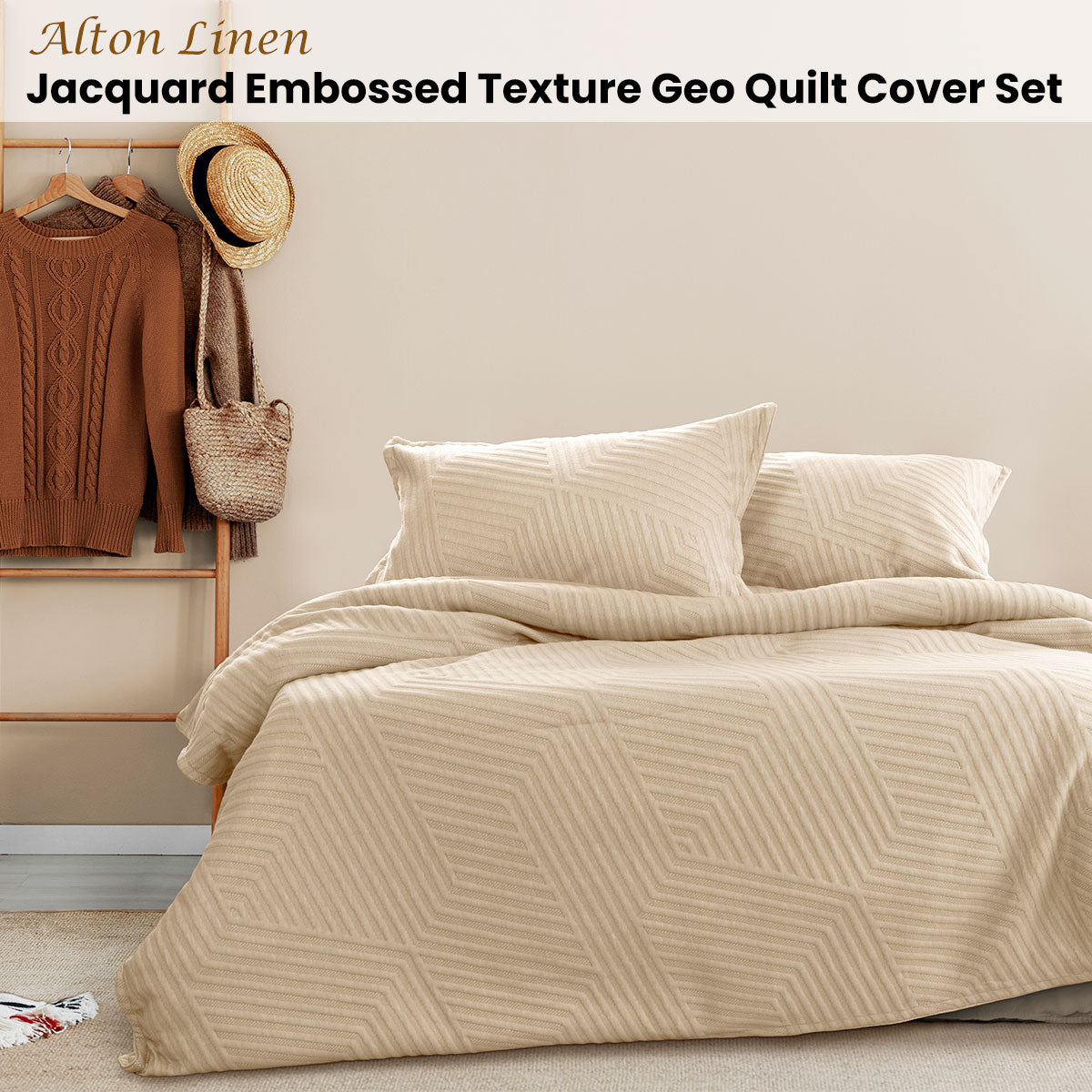 ardor-alton-linen-jacquard-embossed-texture-geo-quilt-cover-set-king at www.mallsonline.com.au