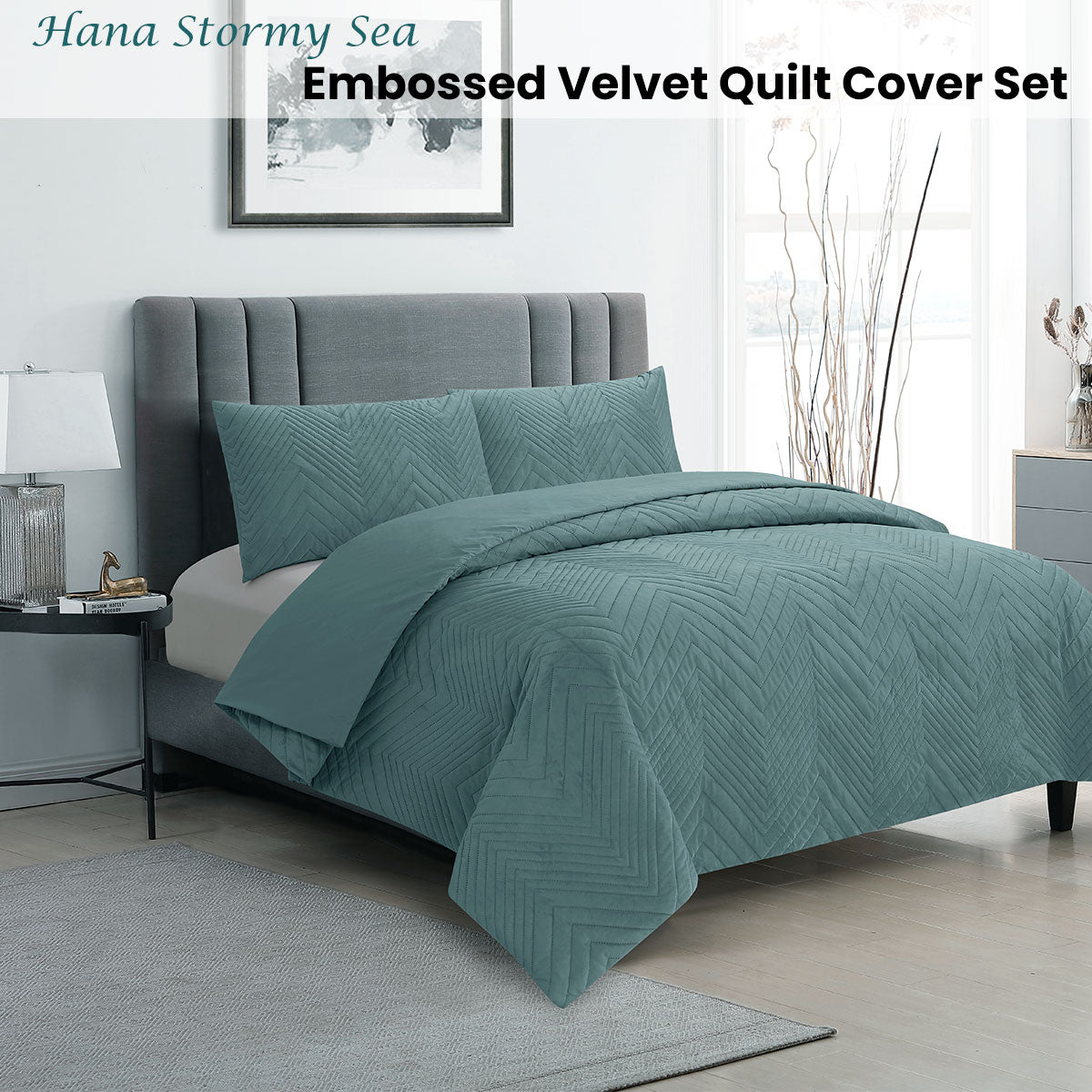 ardor-hana-stormy-sea-embossed-velvet-quilt-cover-set-king at www.mallsonline.com.au