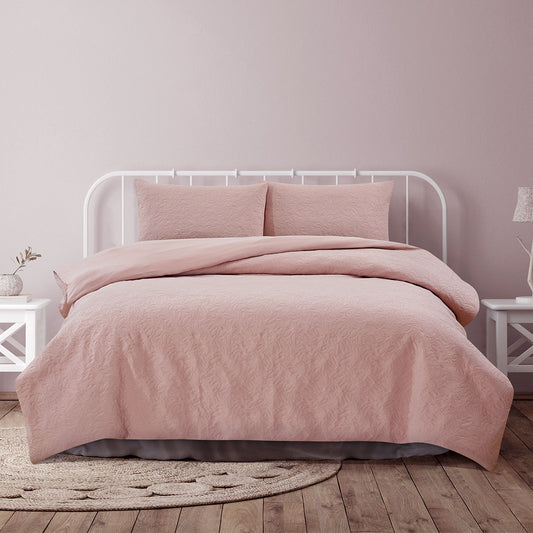 ardor-lottie-blush-pinsonic-embossed-quilt-cover-set-king at www.mallsonline.com.au