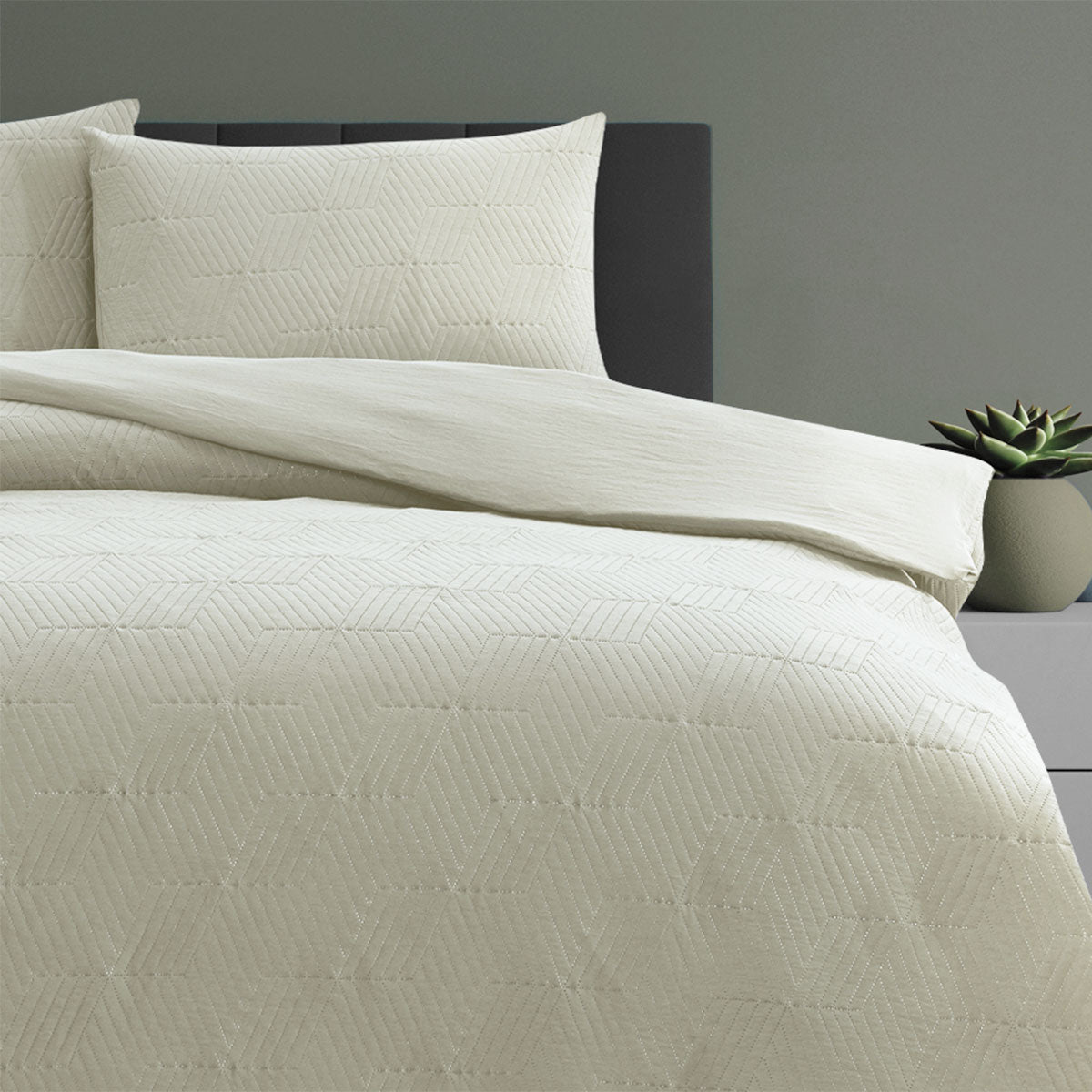 ardor-maxwell-tan-embossed-vintage-washed-quilt-cover-set-king at www.mallsonline.com.au