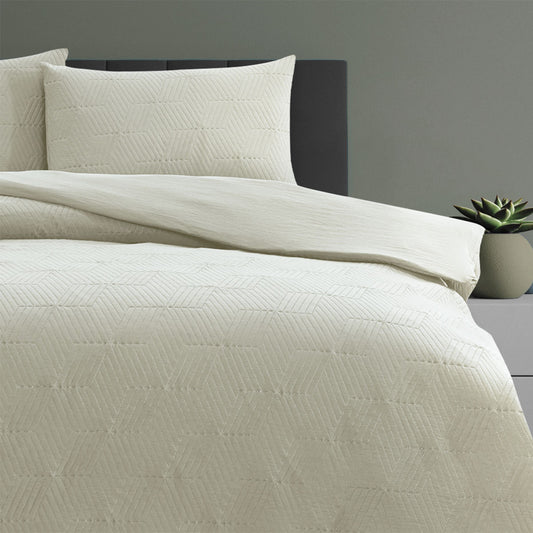 ardor-maxwell-tan-embossed-vintage-washed-quilt-cover-set-king at www.mallsonline.com.au