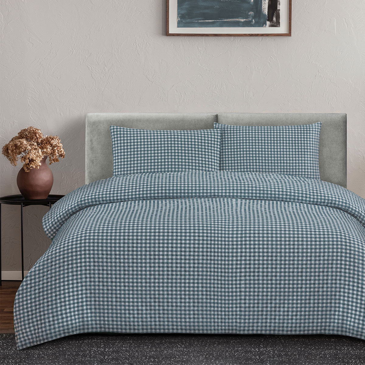 ardor-rowe-teal-textured-seersucker-quilt-cover-set-queen www.mallsonline.com.au