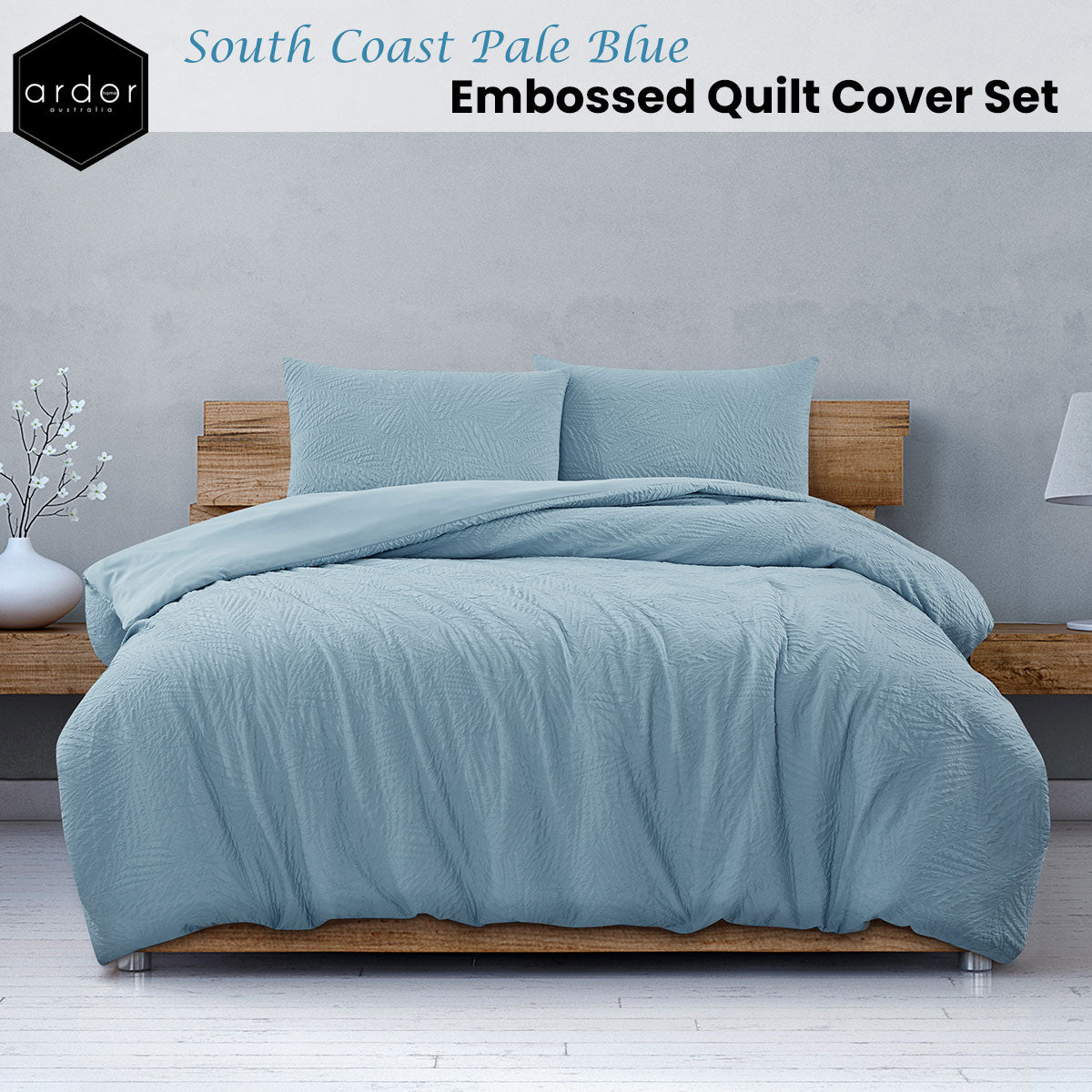 ardor-south-coast-pale-blue-embossed-quilt-cover-set-king at www.mallsonline.com.au