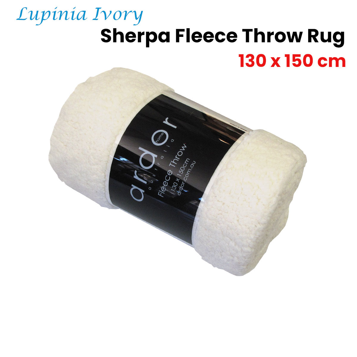 ardor-lupinia-ivory-sherpa-fleece-throw-rug-130-x-150cm at www.mallsonline.com.au