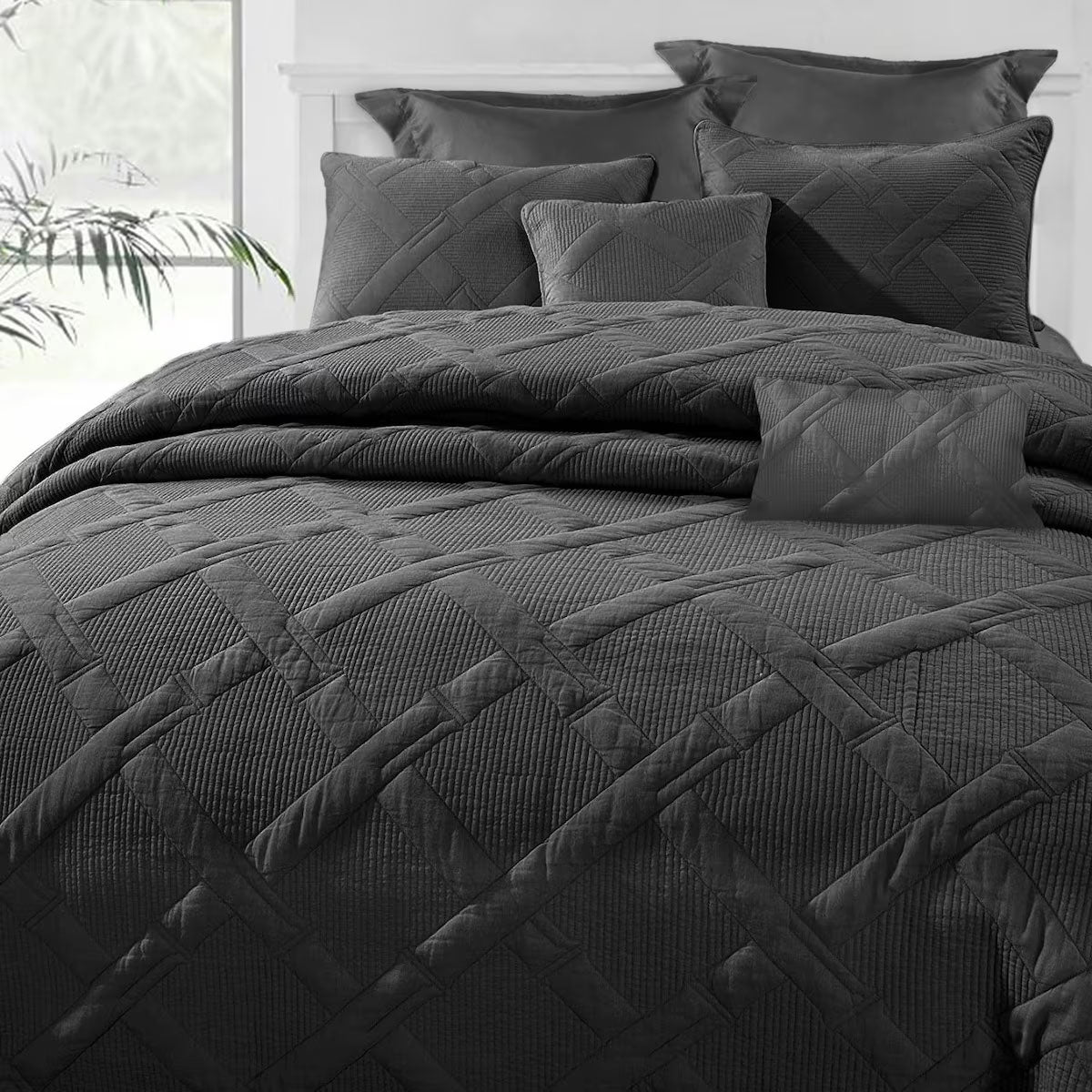ramesses-charcoal-7-piece-air-cloud-bamboo-blend-matelasse-comfort-set-king www.mallsonline.com.au