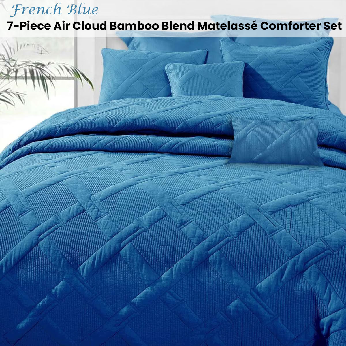 ramesses-french-blue-7-piece-air-cloud-bamboo-blend-matelasse-comfort-set-queen www.mallsonline.com.au