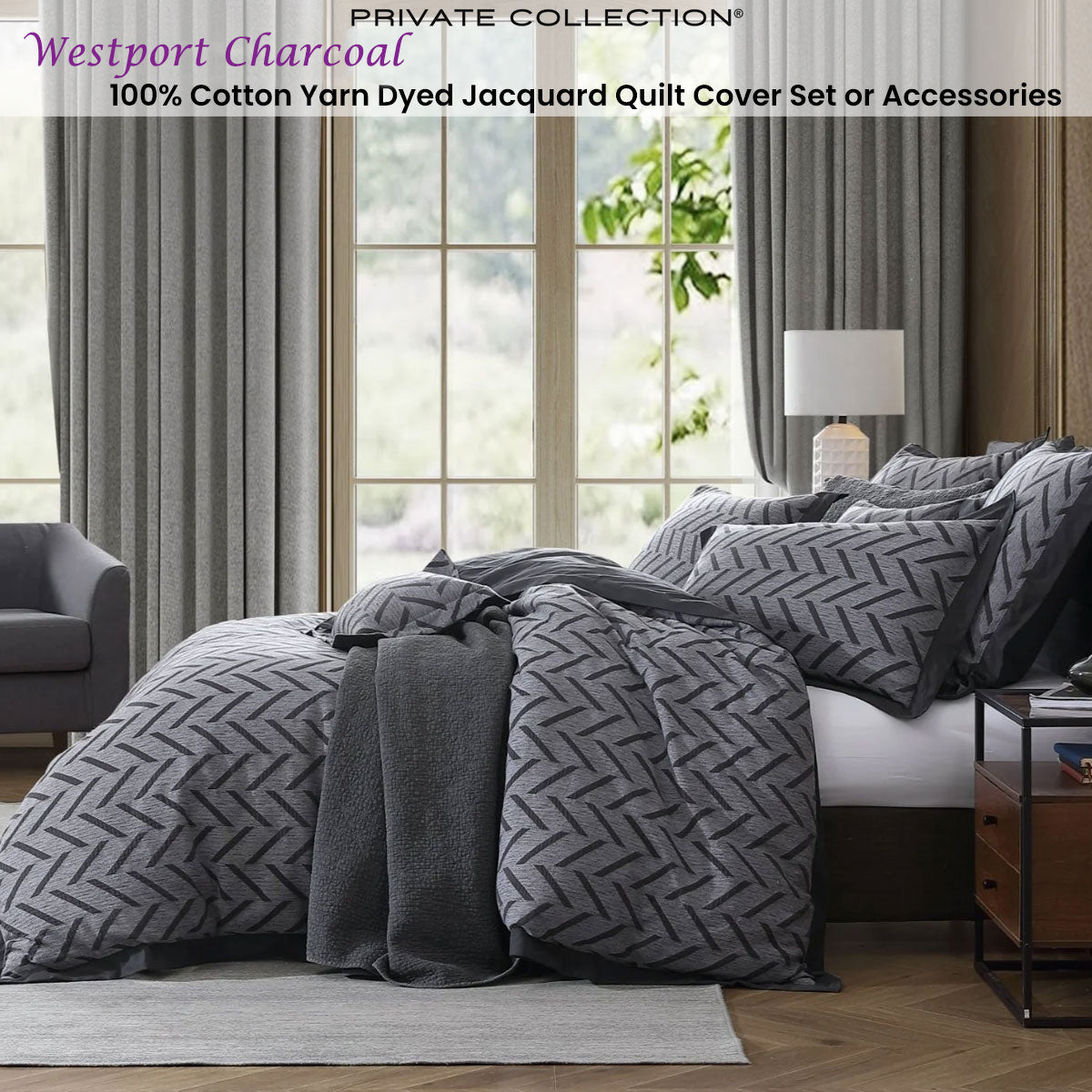 private-collection-westport-charcoal-jacquard-quilt-cover-set-king