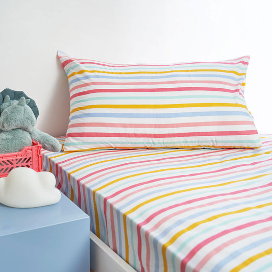 minikins-rainbow-stripe-polyester-cotton-combo-fitted-sheet-set-king-single