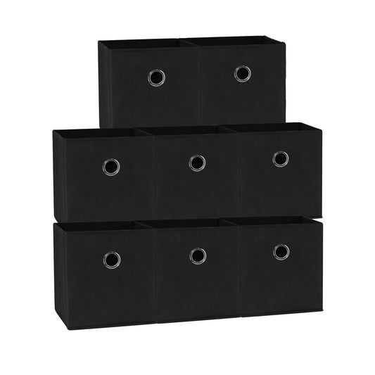 sorti-27x28x27-cm-black-8-pack-foldable-storage-cubes-fabric-bookcase-organizers-for-toys-and-more www.mallsonline.com.au
