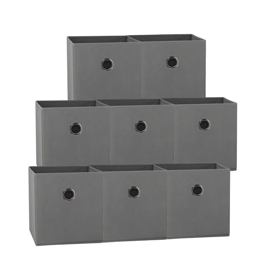 sorti-27x28x27-cm-grey-8-pack-foldable-storage-cubes-fabric-bookcase-organizers-for-toys-and-more www.mallsonline.com.au
