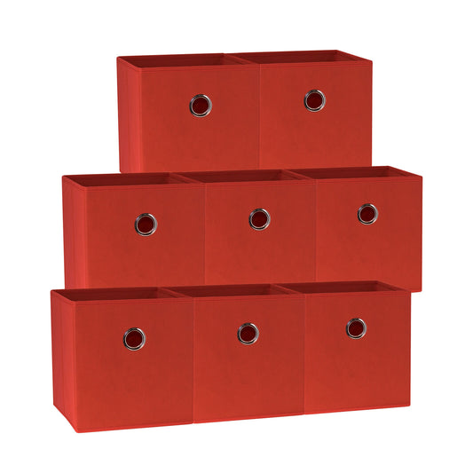 sorti-27x28x27-cm-red-8-pack-foldable-storage-cubes-fabric-bookcase-organizers-for-toys-and-more www.mallsonline.com.au