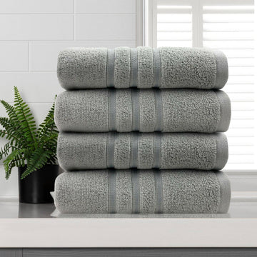 amor-classic-dobby-stripe-super-soft-premium-cotton-hand-towel-4-pcs-silver