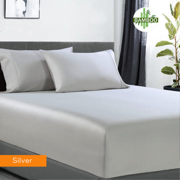 400-thread-count-bamboo-cotton-1-fitted-sheet-with-2-pillowcases-mega-queen-silver at www.mallsonline.com.au