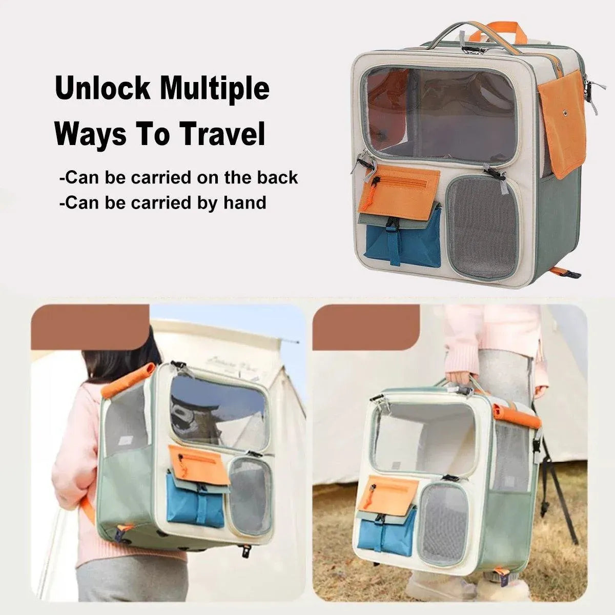 Large Capacity Pet Backpack for Cats Dogs Travel Carrier Ideal for Outdoor Use