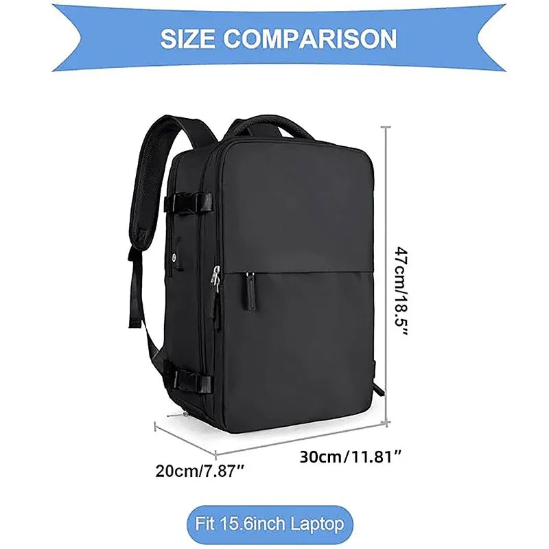 Waterproof Travel Backpack Outdoor Sports Shoulder Bag Hiking Camping Daypack - Blue