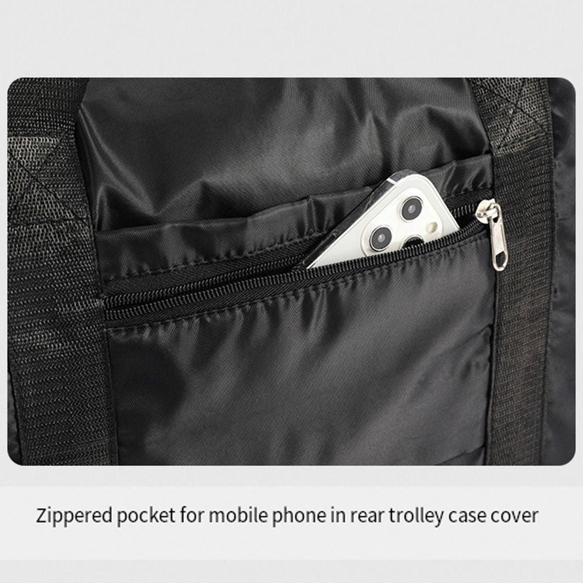 Large Capacity Travel Bag Foldable Luggage Tote Lightweight Storage Duffel Bag - Purple